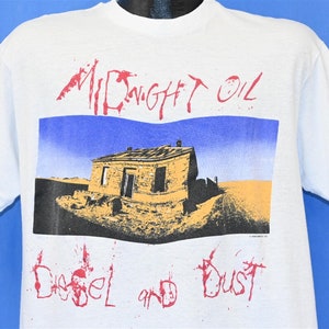 Midnight Oil Vintage Rare T-shirt, Soft Thin Black Tee Shirt