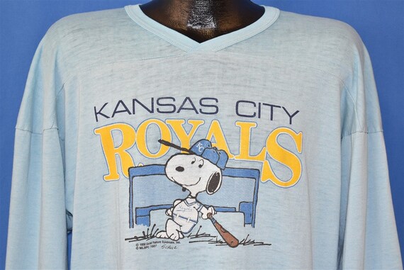 80s Kansas City Royals Snoopy Distressed t-shirt E