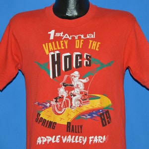 80s Valley Of The Hogs Spring Rally 1989 t-shirt Small