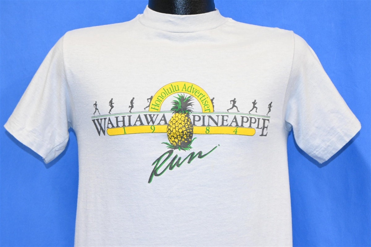 80s Wahiawa Pineapple Run Honolulu Advertiser T-shirt Small 
