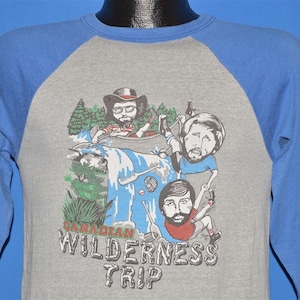 80s Canadian Wilderness Trip Raglan Jersey t-shirt Small