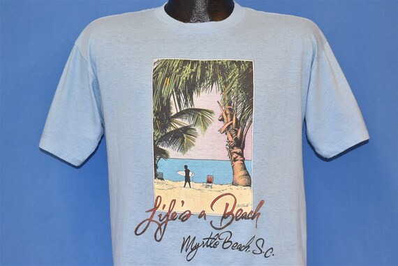 80s LIFE’S A BEACH long sleeve t-shirt Vintage 80s Super Shirts Garfield Life's A Beach T Shirt