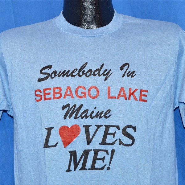 80s Somebody in Sebago Lake Loves Me t-shirt Medium