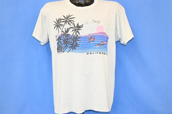 San Diego Ca T-Shirt Vintage 80s Palm Trees Sunset Tee San Diego Ca T-Shirt Vintage 80s Palm Trees Sunset Tee