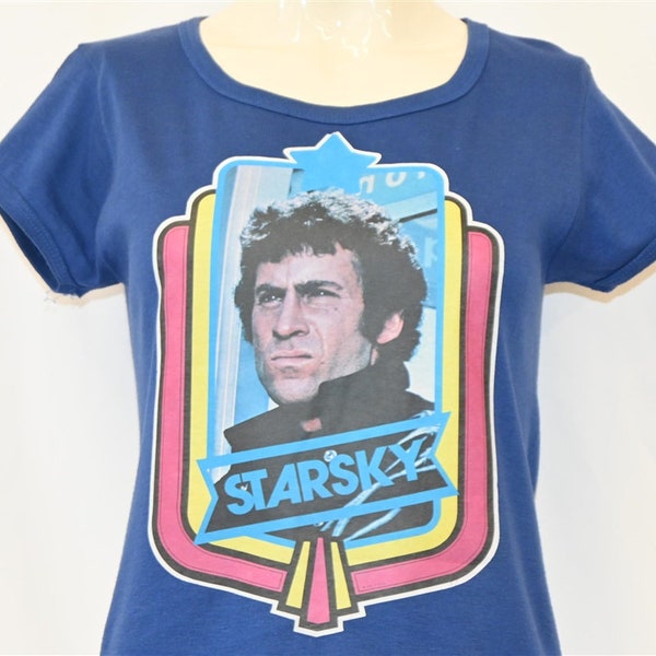 70s Starsky & Hutch Crime Show TV Series Iron On Paul Michael Glaser t-shirt Women's Small