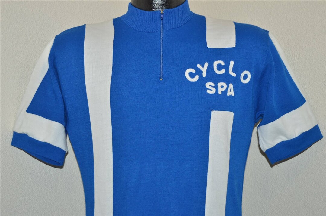 Camiseta de ciclismo Cyclo Spa de los anos 60 talla pequena Etsy Mexico