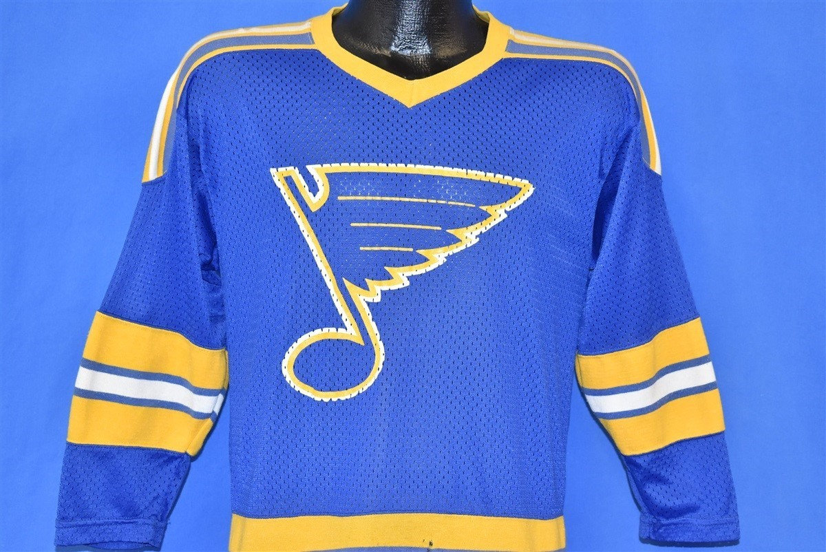 St. Louis Blues NHL Adidas MiC Team Issued 90's Vintage Jersey Size 60 –  Wave Time Thrift