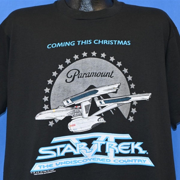 90s Star Trek VI: The Undiscovered Country Movie Science Fiction Film t-shirt Extra Large