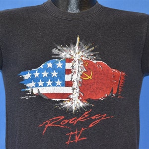 80s Rocky IV Movie Promo Boxing Film Muscle t-shirt Small