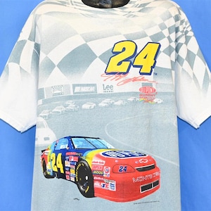 90s Jeff Gordon #24 DuPont Monte Carlo NASCAR All Over Print Racing t-shirt Extra Large