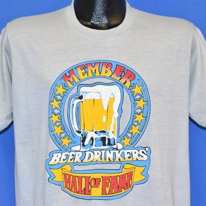 80s Beer Drinkers&#39; Hall of Fame Funny t-shirt Large