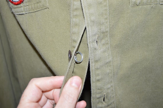 40s Boy Scouts Change Button Uniform shirt Large - image 5