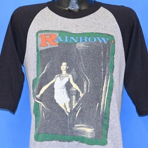 80s Rainbow Bent Out of Shape Tour 1983 Raglan Rock Concert t-shirt Medium