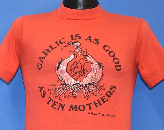 80s Garlic is as Good as Ten Mothers Les Blank Film Movie Tshirt Small
