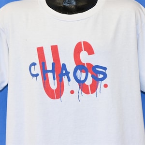 90s U.S. Chaos New Jersey Street Punk Rock Band Logo t-shirt Large