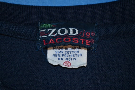 Trafik instruktør Gladys 80s Izod Lacoste Crocodile Logo Navy Blue Tennis Tails Golf - Etsy