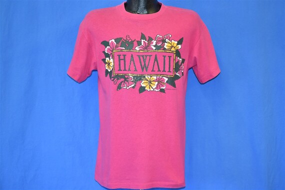 80s Hawaii Hibiscus Flowers Tourist t-shirt Medium - image 2