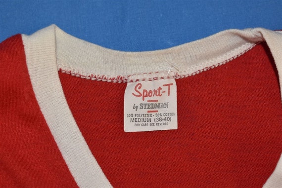 70s Ski Boogie Water Skiing Iron On Red V-Neck Je… - image 5