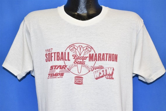 80s Softball Marathon '87 Easter Seals t-shirt Med