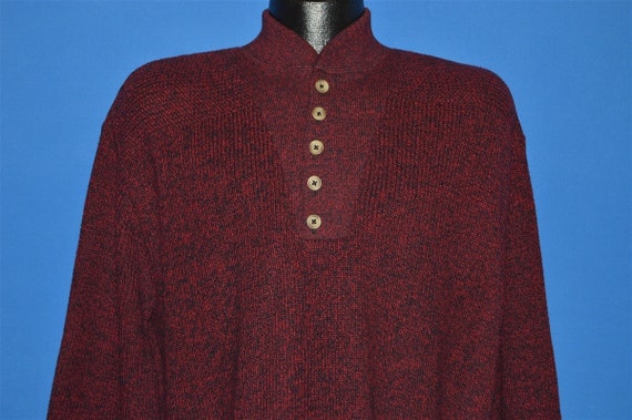 80s LL Bean Red Heathered Sweater Large