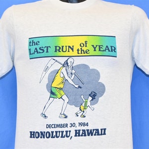 80s Last Run of Year 1984  Honolulu Hawaii t-shirt Small