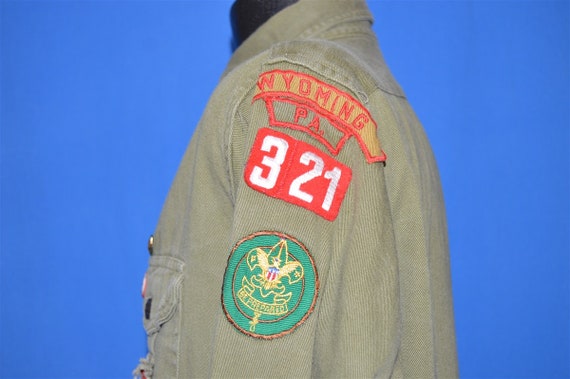 40s Boy Scouts Change Button Uniform shirt Large - image 7