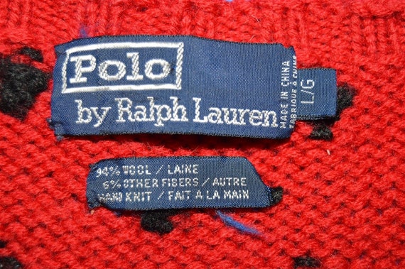 90s Ralph Lauren Reindeer Snowflake Winter Sweate… - image 4