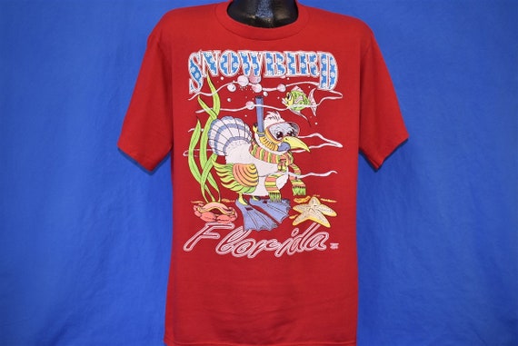 80s Snowbird Snorkeling Florida Joke t-shirt Large - image 2