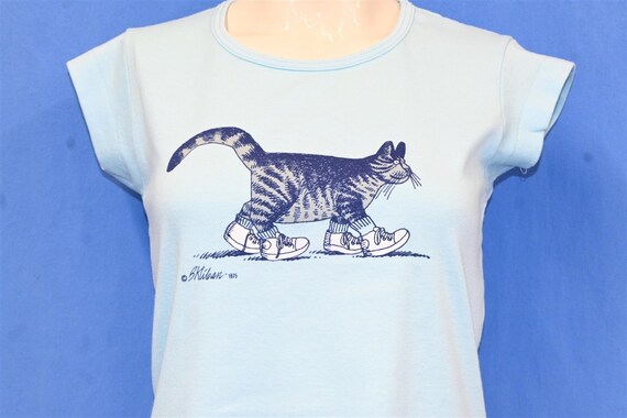 70s B. Kliban Fat Cat Sneakers Funny Cartoon Crazy Shirts Hawaii T shirt Women s Small Etsy