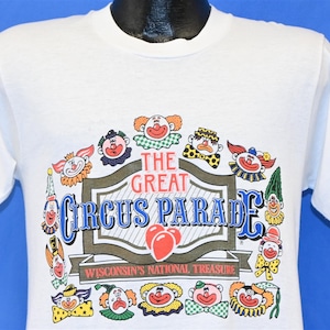 90s The Great Circus Parade Wisconsin&#39;s National Treasure Clown t-shirt Medium