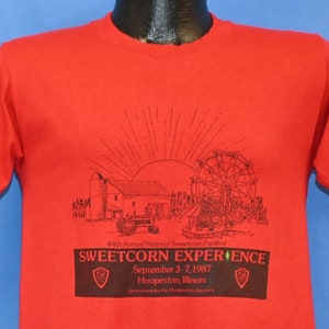 80s 44th Annual Sweetcorn Experience Festival Hoopeston Illinois t-shirt Medium
