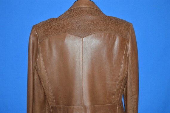 70s Remy Buffalo Button Leather Suit Jacket Size … - image 3