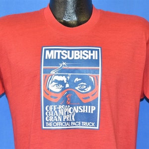 70er Jahre MITsuhlsbiki Gran Prix Cup Mechanik OffRoad Trucks Aufbügler T-Shirt Medium
