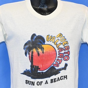 70s Puerto Vallarta Sun of a Beach Funny Sunset Mexico t-shirt Medium