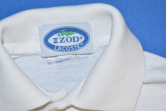 80s Izod Lacoste White Alligator Polo Shirt Toddl… - image 4