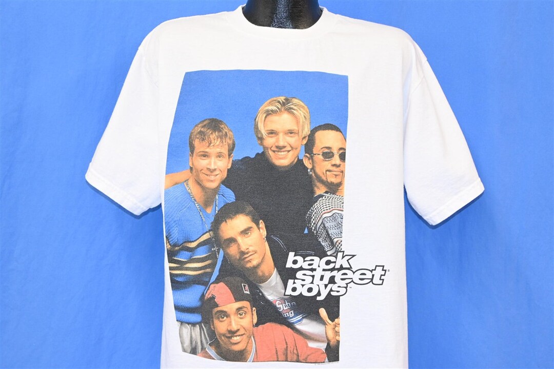 90s Backstreet Boys Teen Pop Music Photograph Boy Band White Tshirt