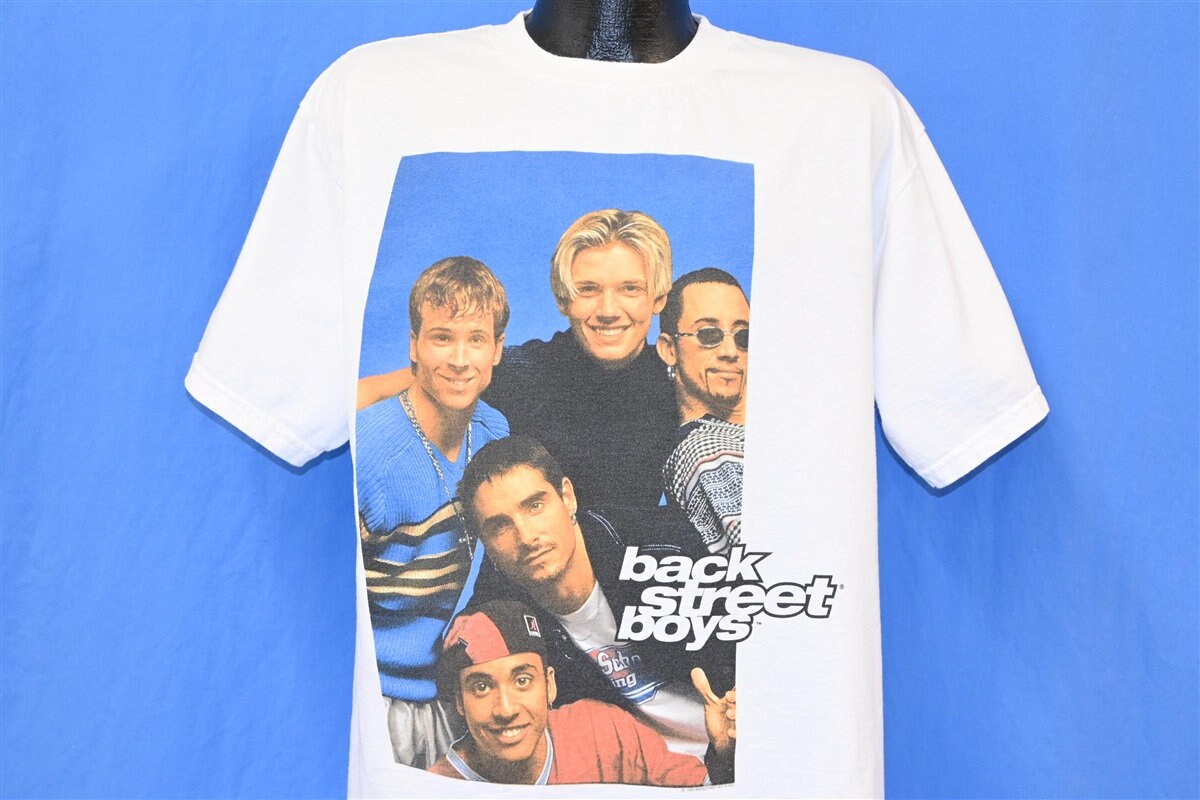 Vintage Backstreet Boys Quit Playing Games Lyrics Scrabble Shirt Large BSB