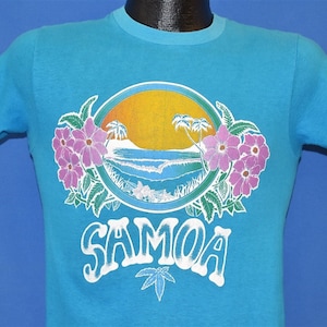 80er Jahre Samoa Sunset Tourist T-Shirt Extra Small