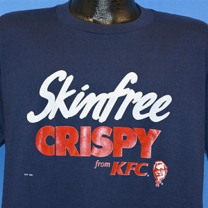 90er Jahre Crispy Hühnchen KFC Kentucky Fried Fast Food Promo T-Shirt Large
