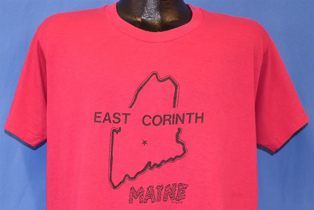 80s East Corinth Maine Tourist Souvenir Travel Tshirt Large Etsy Canada