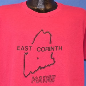 80s East Corinth Maine Tourist Souvenir Travel t-shirt Large