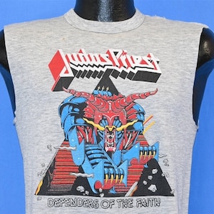 80s Judas Priest Defenders of the Faith Metallian 1983 Rock Muscle t-shirt Small