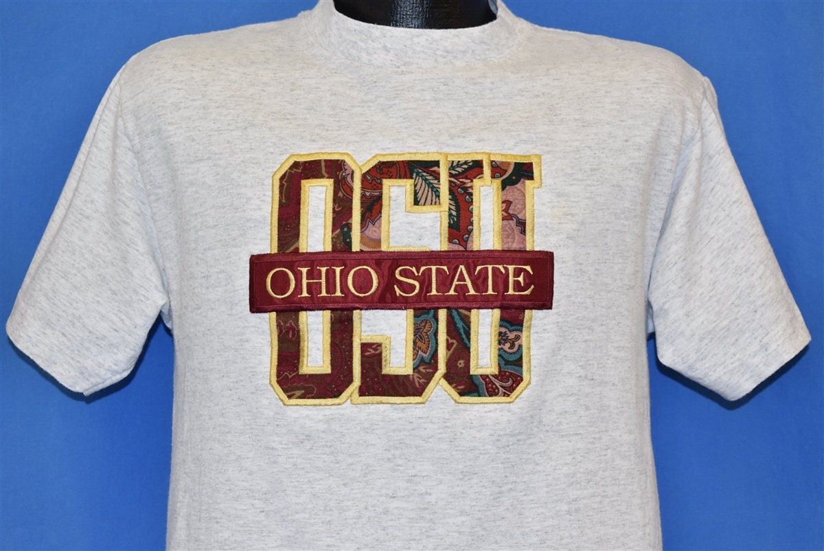 90s Ohio State University OSU Buckeyes Paisley Embroidered t-shirt Small