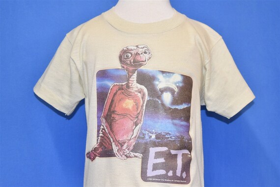 80s ET Extra Terrestrial Iron on Alien Movie Sci Fi T-shirt Youth 