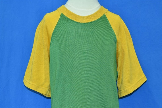 60s Green Yellow Jersey t-shirt Medium  - image 1