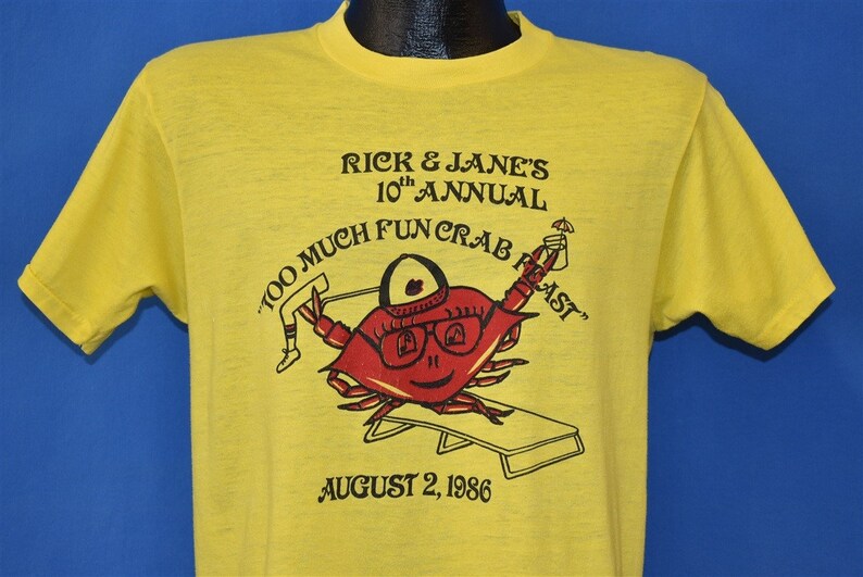 80s Rick And Jane/'s Crab Feast t-shirt Medium