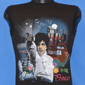 80s Prince & The Revolution Purple Rain World Tour 1985 Muscle t-shirt Small