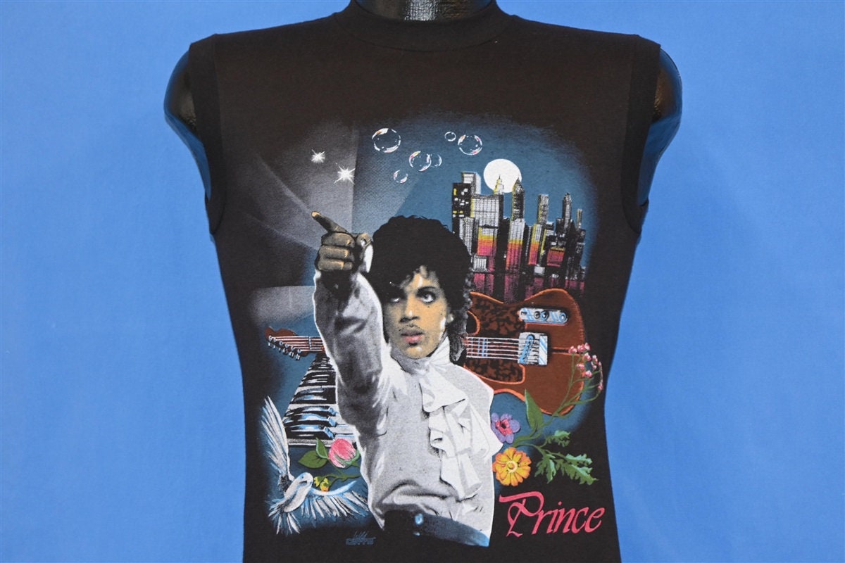 80s Prince & The Revolution Purple Rain World Tour 1985 Muscle t-shirt Small