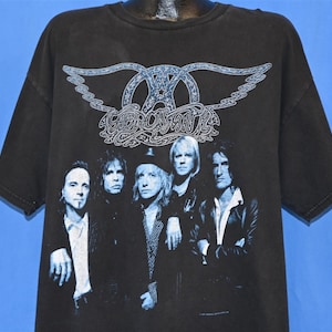 90年代エアロスミス ナイン・ライヴズ アルバム ワールドツアー 1997 ロックバンド コンサート Tシャツ 特大