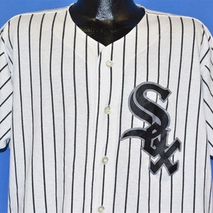 80s Chicago White Sox Pinstripe Button Rawlings Baseball Jersey t-shirt XXL